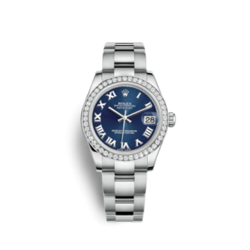Rolex Datejust 31 Stainless Steel Diamond / Oyster / Blue - Roman
