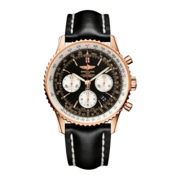 Breitling Navitimer 01 43 Red Gold / Black / Calf / Pin