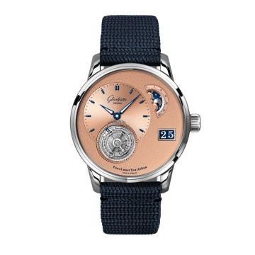 Glashütte Original PanoLunar Tourbillon Platinum / Salmon / Synthetic