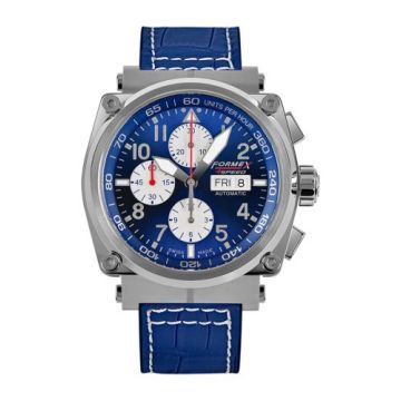 Formex Pilot Automatic Chronograph Blue / Croco