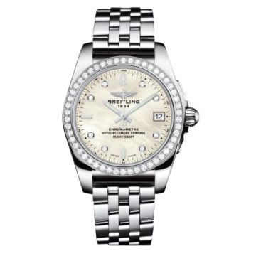 Breitling Galactic 36 Stainless Steel / Diamond / Pearl Diamond / Bracelet