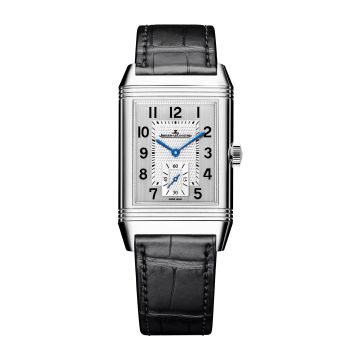 Jaeger-LeCoultre Reverso Classic Large Duoface Small Seconds Stainless Steel / Silver / Alligator