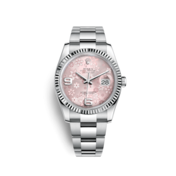 Rolex Datejust 36 Stainless Steel Fluted / Oyster / Pink Floral