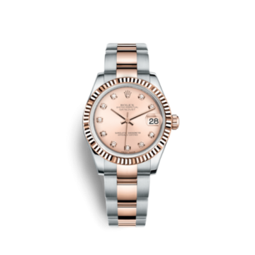 Rolex Datejust 31 Rolesor Everose Fluted / Oyster / Pink Diamond