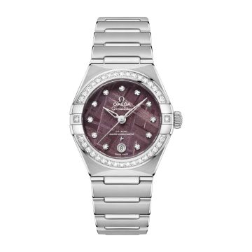 Omega Constellation Manhattan 29 Co-Axial Master Chronometer Stainless Steel - Diamond / Purple Meteorite