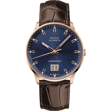 Mido Commander Big Date Rose Gold / Blue / Bracelet