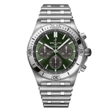 Breitling Chronomat B01 42 Titanium / Green / Watches of Switzerland
