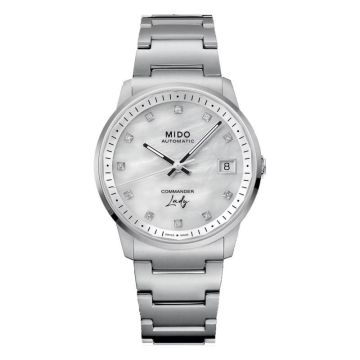 Mido Commander Lady  Stainless Steel / MOP - Diamond / Bracelet