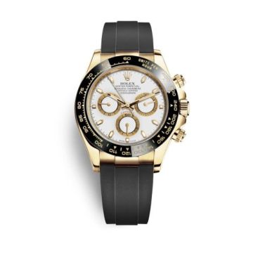 Rolex Cosmograph Daytona Yellow Gold / Cerachrom / White / Oysterflex