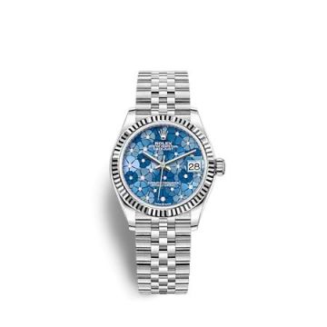Rolex Datejust 31 Stainless Steel Fluted / Jubilee / Blue - Floral