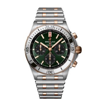 Breitling Chronomat B01 42 Stainless Steel - Red Gold / Green / Rouleaux