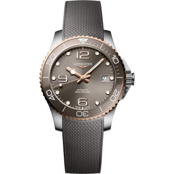 Longines HydroConquest 39 Automatic Stainless Steel - Pink Gold / Grey / Rubber
