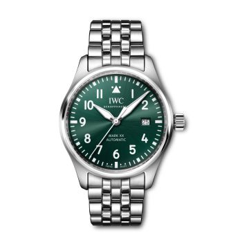 IWC Schaffhausen Pilot's Watch Mark XX Stainless Steel / Green / Bracelet