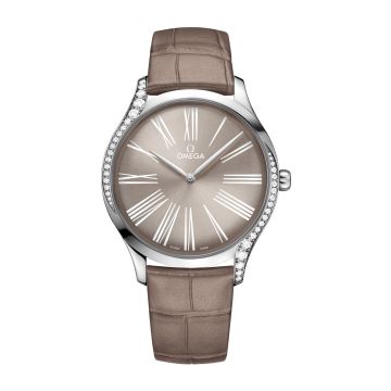 Omega De Ville Trésor 39 Stainless Steel / Grey - Roman / Alligator