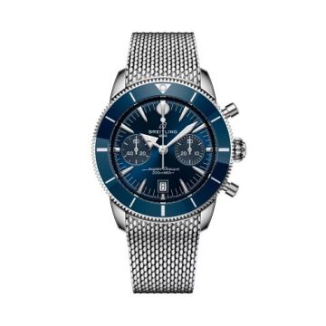 Breitling Superocean Heritage B01 Chronograph 42 Stainless Steel / Blue / Milanese