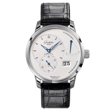 Glashütte Original PanoReserve Stainless Steel / Silver / Alligator / Pin