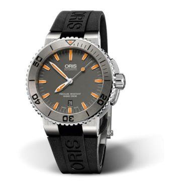 Oris Aquis Date 43 Stainless Steel / Grey / Rubber