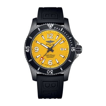 Breitling Superocean 46 Blacksteel / Yellow / Rubber / Pin