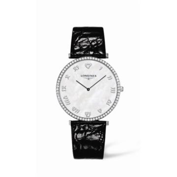 Longines La Grande Classique 37 Quartz Diamond Bezel Heart MOP