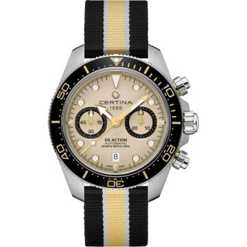 Certina DS Action Diver Chrono Stainless Steel / Sand / NATO