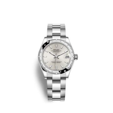 Rolex Datejust 31 Stainless Steel Domed Diamond / Oyster / Silver
