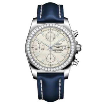 Breitling Chronomat 38 SleekT Stainless Steel / Diamond / MOP / Calf