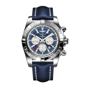 Breitling Chronomat 47 GMT Stainless Steel / Metallica Blue / Calf