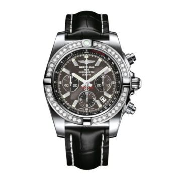 Breitling Chronomat 44 Stainless Steel / Diamond / Carbon Black / Croco