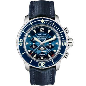 Blancpain Fifty Fathoms Chronographe Flyback Quantieme Complet Stainless Steel / Blue / Blue Canvas