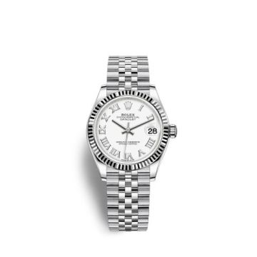 Rolex Datejust 31 Stainless Steel Fluted / Jubilee / White - Roman