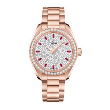 Omega Seamaster Aqua Terra 150M Master Chronometer 34 Sedna Gold / Diamond / Snow Ruby / Bracelet
