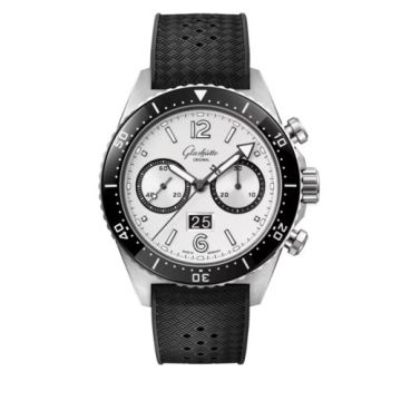 Glashütte Original SeaQ Chronograph Stainless Steel / Silver Screen / Rubber - Pin