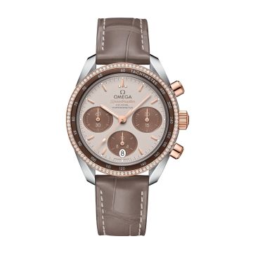 Omega Speedmaster Co-Axial 38 Stainless Steel / Sedna Gold / Diamond / Cappuccino