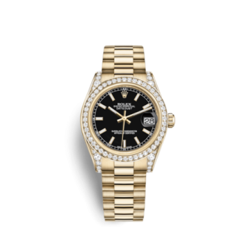 Rolex Datejust 31 Yellow Gold Diamond / President / Black