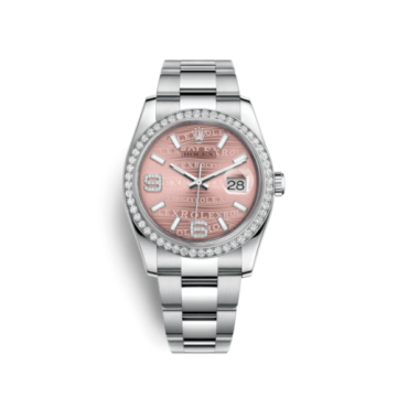 Rolex Datejust 36 Stainless Steel Diamond / Oyster / Pink Wave
