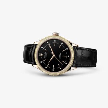 Rolex Cellini Time Everose Diamond Black