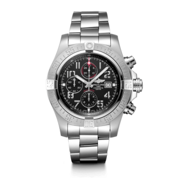Breitling Super Avenger II Stainless Steel / Volcano Black / Bracelet