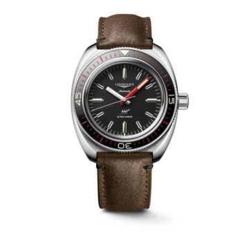 Longines Ultra-Chron Diver Stainless Steel / Black / Strap / Box Edition