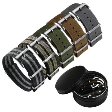 WatchGecko Ridge British Military 5 Watch Strap Set - Classic - 22mm