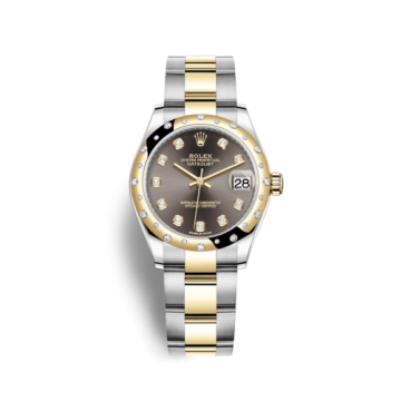 Rolex Datejust 31 Stainless Steel / Yellow Gold / Domed - Diamond / Grey - Diamond / Oyster