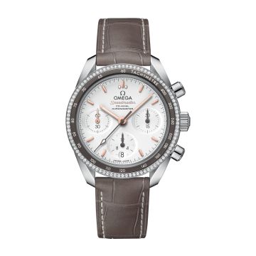Omega Speedmaster Co-Axial 38 Stainless Steel / Diamond / Silver / Strap