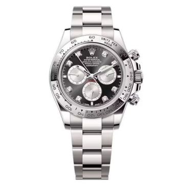 Rolex Cosmograph Daytona White Gold / Black - Steel  - Diamond / Oyster
