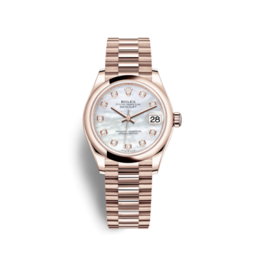 Rolex Datejust 31 Rose Gold / Domed / MOP / President