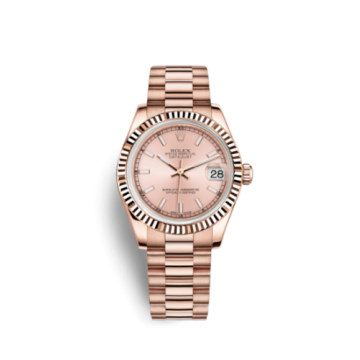 Rolex Datejust 31 Everose Fluted / President / Pink