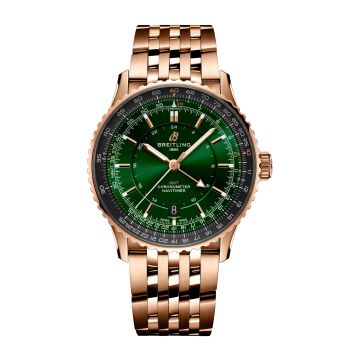 Breitling Navitimer GMT 41 Automatic Red Gold / Green / Bracelet