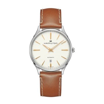 Hamilton Jazzmaster Thinline Auto 40 Stainless Steel / White