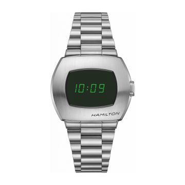 Hamilton PSR Digital Quartz Stainless Steel / Green