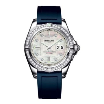 Breitling Galactic 41 Stainless Steel / Diamond / Pearl Diamond / Rubber