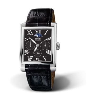 Oris Rectangular Complication Stainless Steel / Black - Roman
