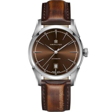Hamilton Spirit of Liberty Auto 42 Stainless Steel / Brown